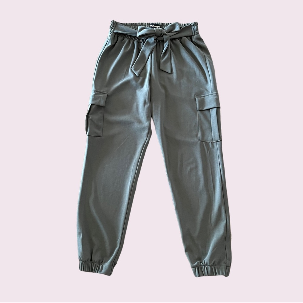 Casual Jogger Cargo Pants With Tie Waist